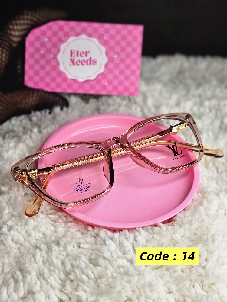 Sleek Square Cat-Eye Glasses — Brown