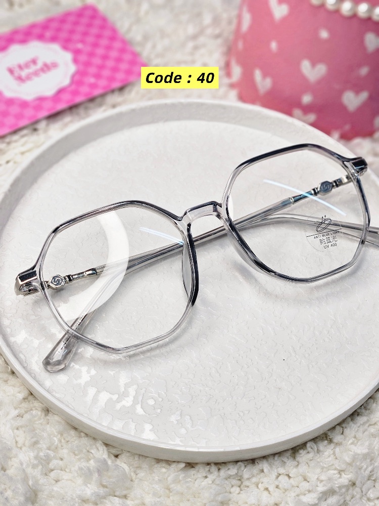 Soft square Charm Glasses — Grey