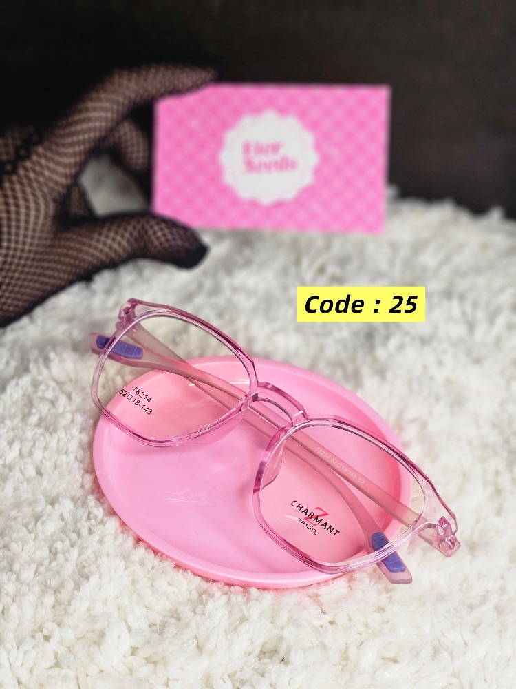 Rubbery oval frames — Pink