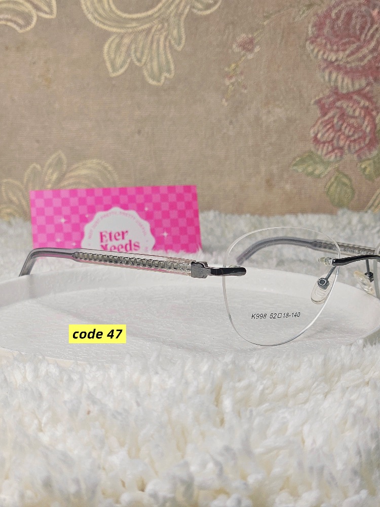 Rounded rimless frame — Transparent