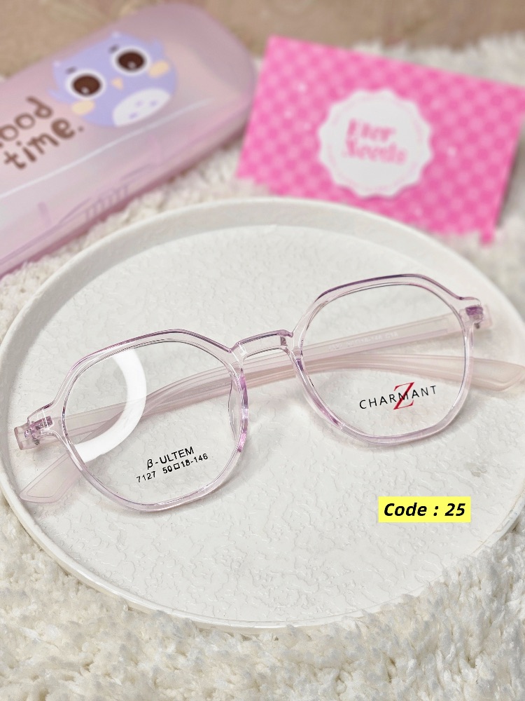 Rubbery oval frames — Pink