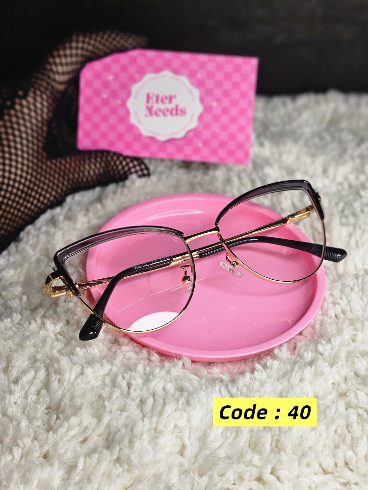 Pookie cateye Glasses — Black