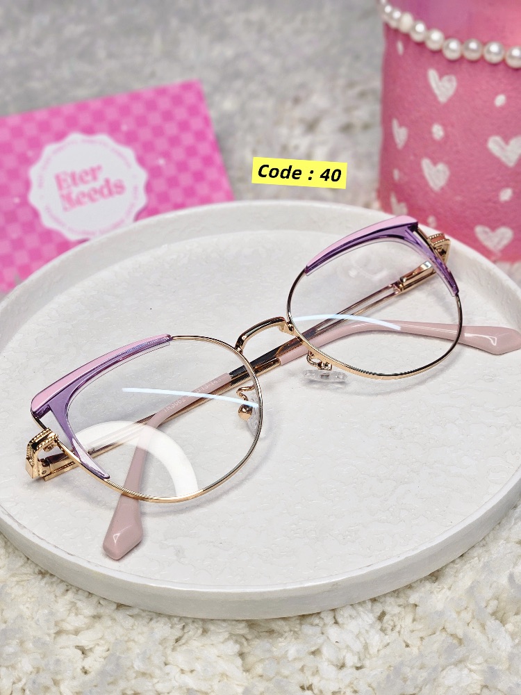 Half- round classic glasses — Purple