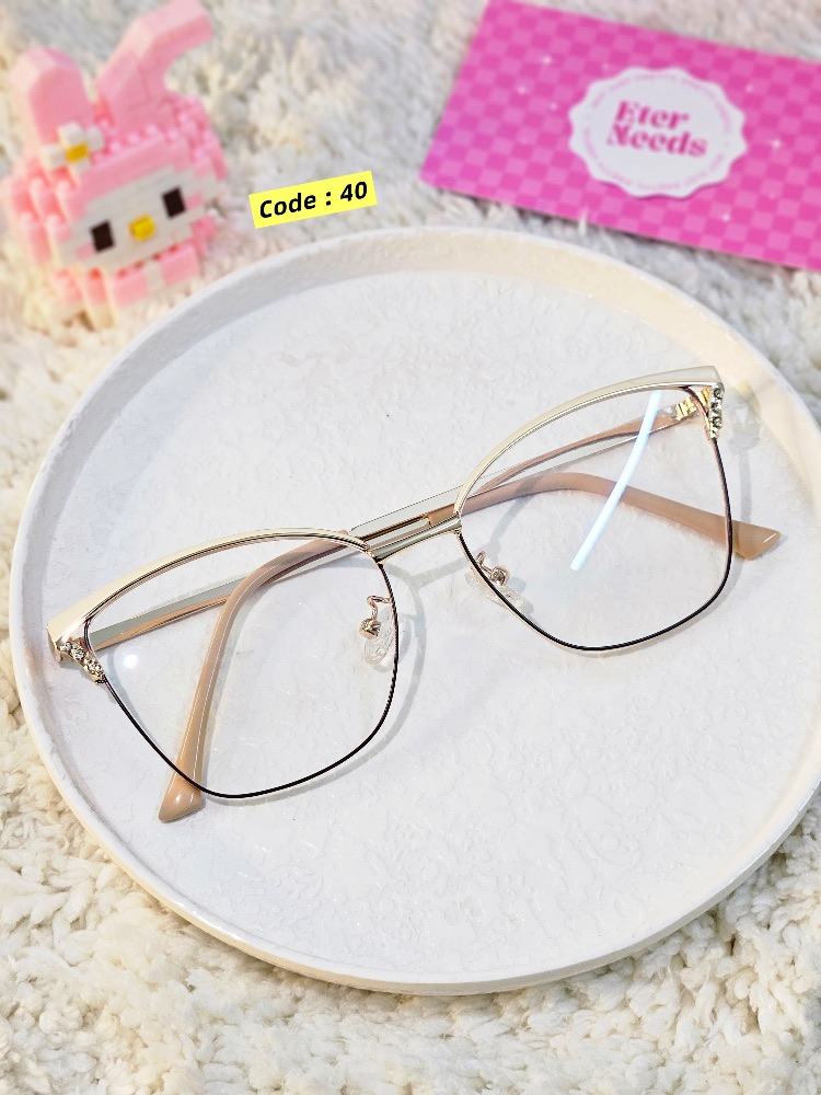 Crystal sparkle frame — Off white